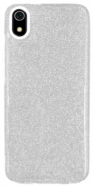 Xiaomi Redmi 7A szilikon tok csillogó hátlap ezüst