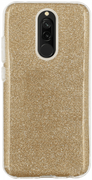 Xiaomi Redmi 8 szilikon tok csillogó hátlap arany