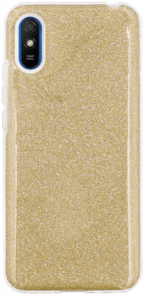 Xiaomi Redmi 9A szilikon tok csillogó hátlap arany