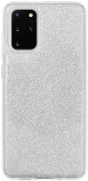 Samsung Galaxy S20 Plus (SM-G985F) szilikon tok csillogó hátlap ezüst