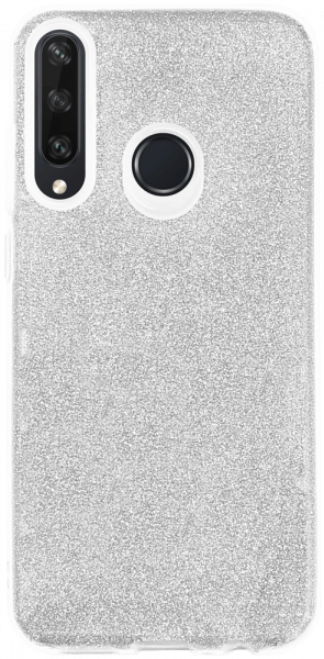 Huawei Y6P szilikon tok csillogó hátlap ezüst