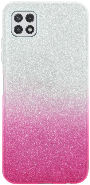 Samsung Galaxy A22 5G (SM-A226B) szilikon tok csillogó hátlap rózsaszín/ezüst