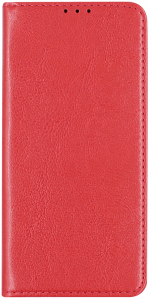 Xiaomi Redmi 9A oldalra nyíló flipes bőrtok valódi bőr piros