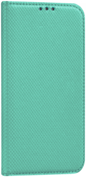 Huawei P9 Lite oldalra nyíló flipes bőrtok rombusz mintás mentazöld