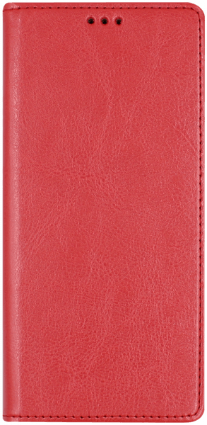 Xiaomi Redmi Note 9T oldalra nyíló flipes bőrtok valódi bőr piros