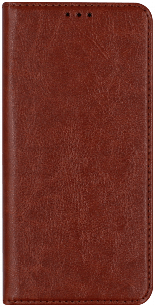 Samsung Galaxy Note 10 Plus oldalra nyíló flipes bőrtok valódi bőr barna