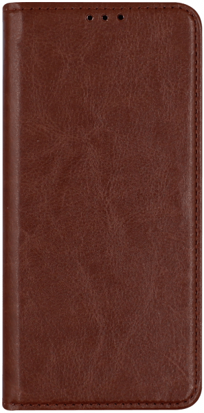Samsung Galaxy M21 (SM-M215F) oldalra nyíló flipes bőrtok valódi bőr barna