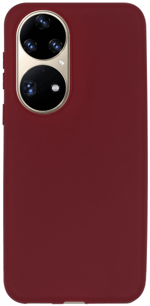 Huawei P50 szilikon tok matt bordó