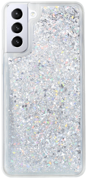 Samsung Galaxy S21 Plus 5G (SM-G996B) szilikon tok gyári Liquid Sparkle ezüst