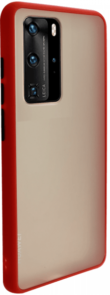 Huawei P40 Pro kemény hátlap Vennus Button Bumper piros