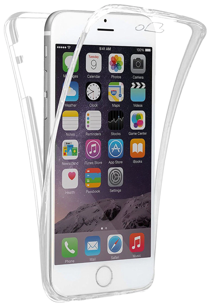 Apple iPhone 8 Plus kemény hátlap szilikon előlap 360° védelem átlátszó