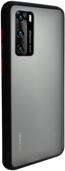 Huawei P40 kemény hátlap Vennus Button Bumper fekete