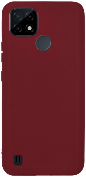 Realme C21 szilikon tok matt bordó