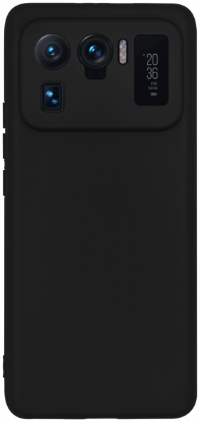 Xiaomi Mi 11 Ultra szilikon tok kameravédővel matt fekete