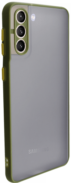 Samsung Galaxy S21 Plus 5G (SM-G996B) kemény hátlap Vennus Button Bumper olivazöld