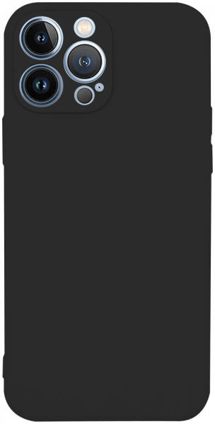 Apple iPhone 13 Pro Max szilikon tok kameravédővel matt fekete