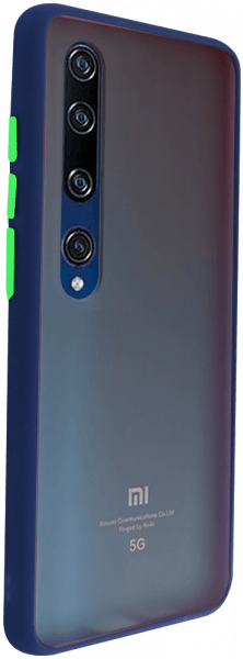 Xiaomi Mi 10 Pro 5G kemény hátlap Vennus Button Bumper sötétkék