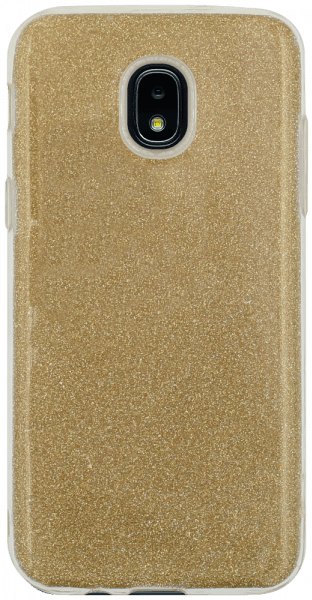 Samsung Galaxy J3 2018 (J337) szilikon tok csillogó hátlap arany