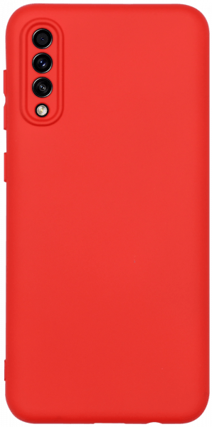 Samsung Galaxy A30s (SM-A307F) szilikon tok kameravédővel matt piros