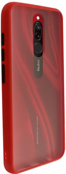 Xiaomi Redmi 8 kemény hátlap Vennus Button Bumper piros