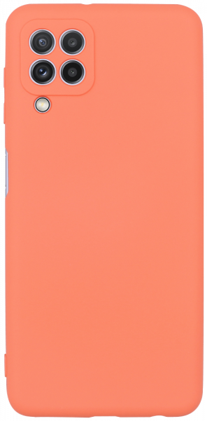 Samsung Galaxy A22 4G (SM-A225F) szilikon tok kameravédővel matt barackszínű