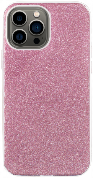 Apple iPhone 13 Pro Max szilikon tok csillogó hátlap rózsaszín
