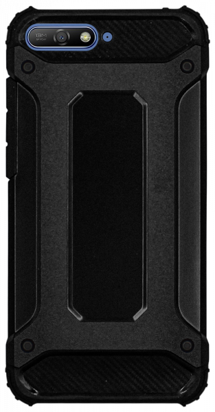 Huawei Y6 2018 ütésálló tok légpárnás sarkas, hibrid Forcell Armor fekete