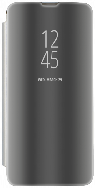 Samsung Galaxy Note 20 5G (SM-N981B) oldalra nyíló flipes bőrtok Smart Clear View ezüst