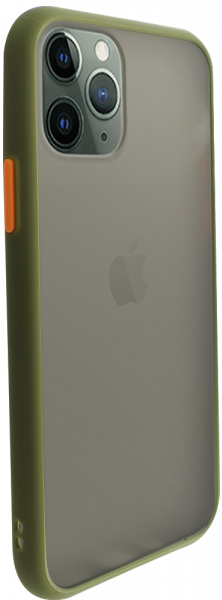 Apple iPhone 11 Pro kemény hátlap Vennus Button Bumper olivazöld