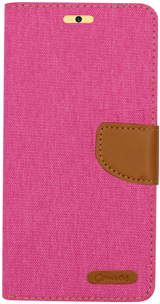 Xiaomi Redmi Note 10T 5G oldalra nyíló flipes vászon tok asztali tartó funkciós rózsaszín