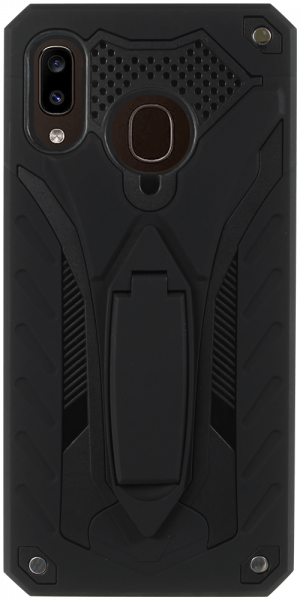 Samsung Galaxy A20 (SM-205) ütésálló tok kitámasztó fekete