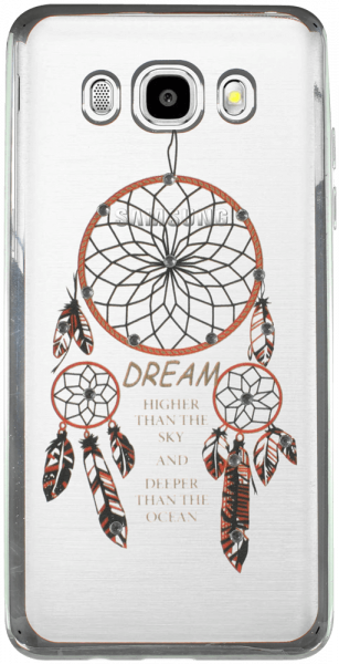 Samsung Galaxy J5 2016 (J510) szilikon tok fémhatású keret átlátszó/ezüst