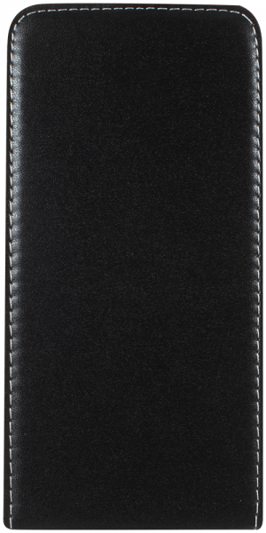 Huawei P9 Lite 2017 lenyíló flipes bőrtok fekete