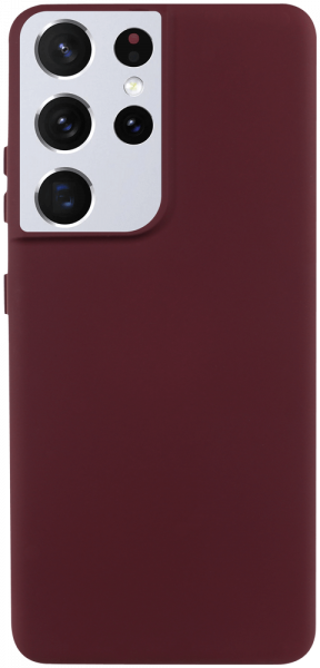 Samsung Galaxy S21 Ultra 5G (SM-G998B) szilikon tok matt bordó