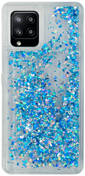 Samsung Galaxy A42 5G (SM-A426B) szilikon tok gyári Liquid Sparkle kék/ezüst