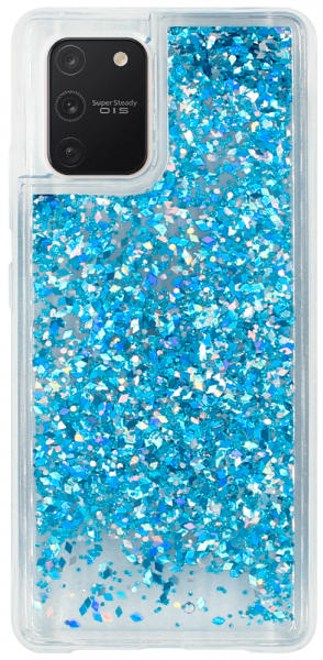 Samsung Galaxy S10 Lite (SM-G770F) szilikon tok gyári Liquid Sparkle kék/ezüst
