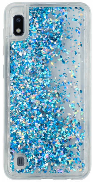 Samsung Galaxy A10 (SM-A105F) szilikon tok gyári Liquid Sparkle kék/ezüst