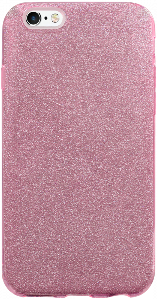 Apple iPhone 6S szilikon tok kivehető ezüst csillámporos réteg halvány rózsaszín