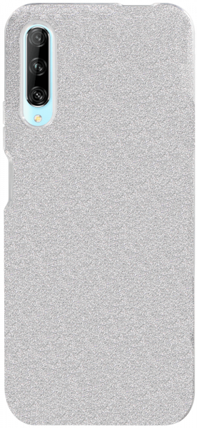Huawei P Smart Pro 2019 szilikon tok kivehető ezüst csillámporos réteg átlátszó