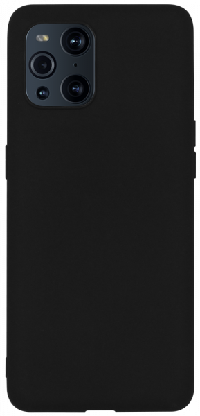 Oppo Find X3 Pro szilikon tok matt fekete