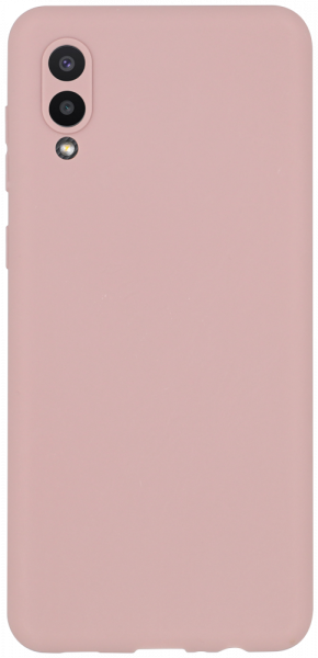 Samsung Galaxy A02 (SM-A022F) szilikon tok kameravédővel púderszínű