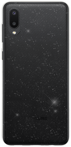 Samsung Galaxy M02 (SM-M022F) szilikon tok csillogó átlátszó