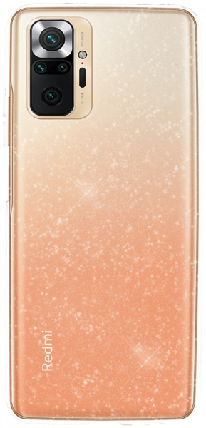 Xiaomi Redmi Note 10s szilikon tok csillogó átlátszó