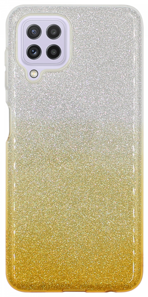 Samsung Galaxy M32 (SM-M325F) szilikon tok csillogó hátlap arany/ezüst