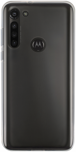 Motorola Moto G8 Power Lite szilikon tok közepesen ütésálló átlátszó