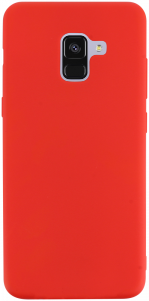 Samsung Galaxy A8 Plus 2018 Dual (A730) szilikon tok matt piros