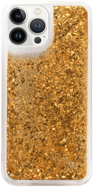 Apple iPhone 13 Pro Max szilikon tok gyári Liquid Sparkle arany