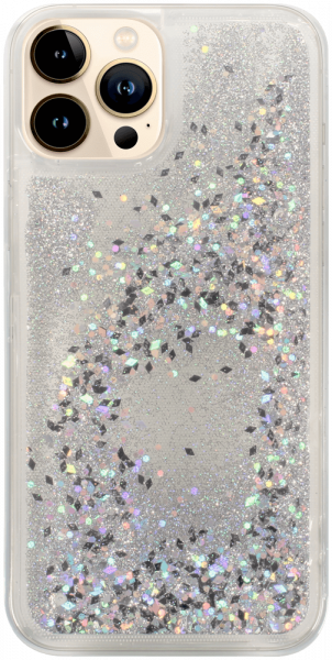 Apple iPhone 13 Pro Max szilikon tok gyári Liquid Sparkle ezüst