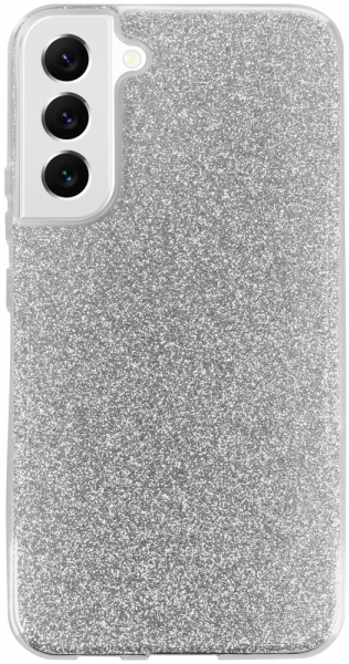 Samsung Galaxy S22 Plus 5G (SM-S906B) szilikon tok csillogó hátlap ezüst