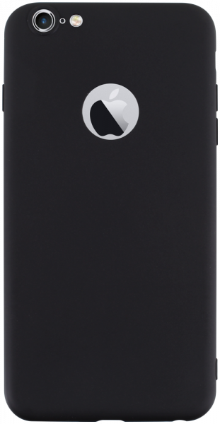 Apple iPhone 6S Plus szilikon tok logó kihagyós kameravédővel fekete